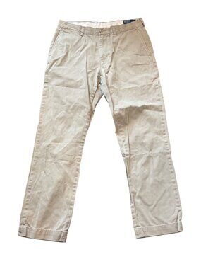 Polo Ralph Lauren Mens Classic Fit Khaki Chinos 35/32 Cotton Beige